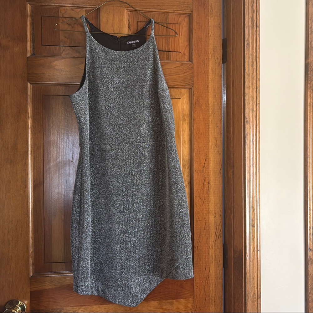 Elegant Silver Sleeveless Dress